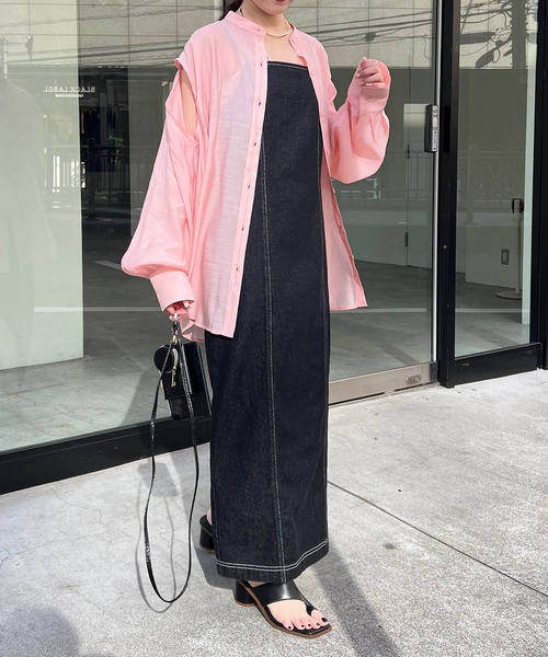 CAPRICIEUX LE'MAGE(カプリシューレマージュ)の「スリット開きシアーシャツ(シャツ/ブラウス・レディース・ベージュ/ホワイト系その他/ピンク/ブルー・FREE)」の20枚目の写真