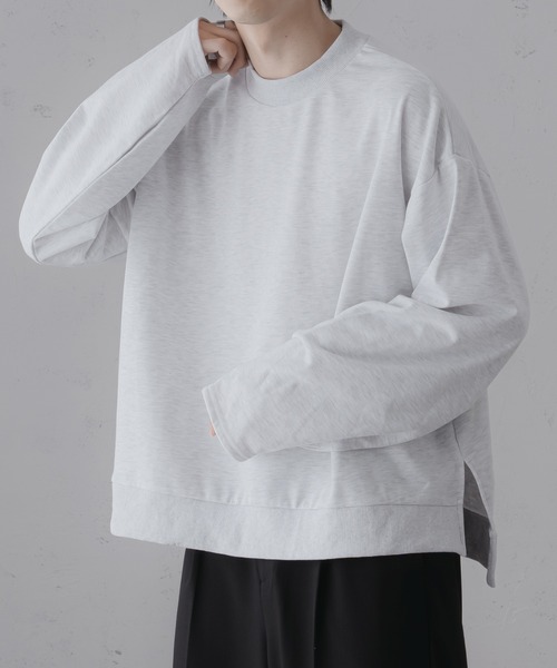 epnok（エプノック）の「サイドスリットワイドスリーブスウェット（スウェット・メンズ・ライトグレー/グレー・SMALL/MEDIUM/LARGE）」の2枚目の写真