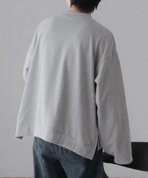 epnok（エプノック）の「サイドスリットワイドスリーブスウェット（スウェット・メンズ・ライトグレー/グレー・SMALL/MEDIUM/LARGE）」の19枚目の写真