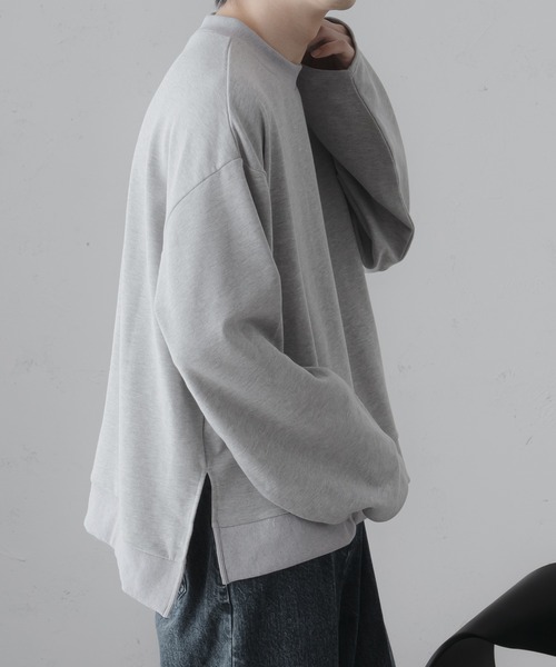 epnok（エプノック）の「サイドスリットワイドスリーブスウェット（スウェット・メンズ・ライトグレー/グレー・SMALL/MEDIUM/LARGE）」の18枚目の写真
