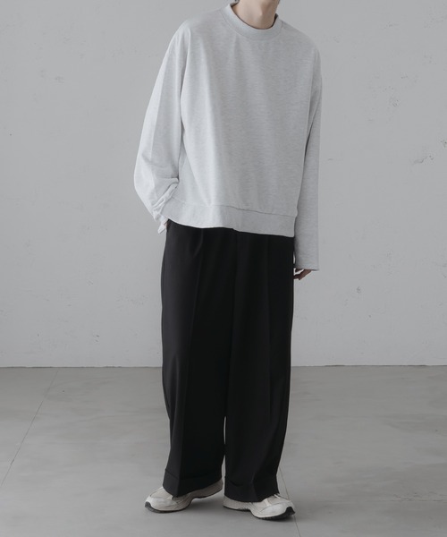epnok（エプノック）の「サイドスリットワイドスリーブスウェット（スウェット・メンズ・ライトグレー/グレー・SMALL/MEDIUM/LARGE）」の8枚目の写真