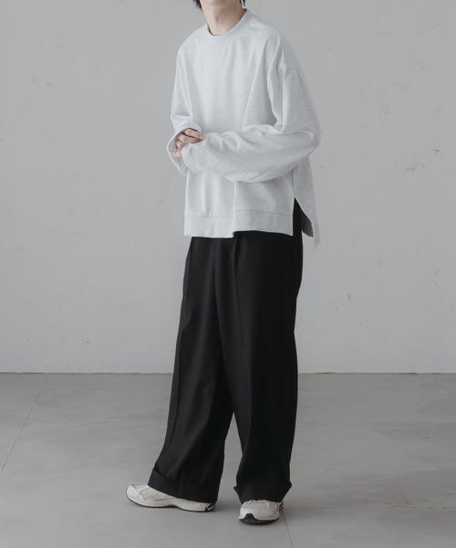 epnok（エプノック）の「サイドスリットワイドスリーブスウェット（スウェット・メンズ・ライトグレー/グレー・SMALL/MEDIUM/LARGE）」の7枚目の写真