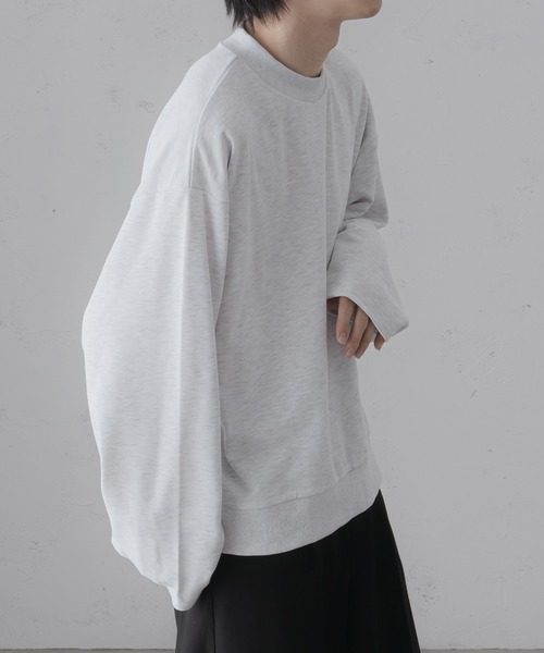 epnok（エプノック）の「サイドスリットワイドスリーブスウェット（スウェット・メンズ・ライトグレー/グレー・SMALL/MEDIUM/LARGE）」の5枚目の写真