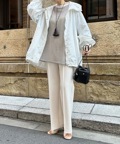 DouDou（ドゥドゥ）の「【WEB限定】アノラックポンチョブルゾン（ブルゾン・レディース・オフホワイト/ベージュ・FREE）」の4枚目の写真