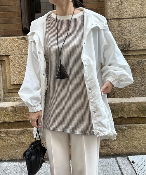 DouDou（ドゥドゥ）の「【WEB限定】アノラックポンチョブルゾン（ブルゾン・レディース・オフホワイト/ベージュ・FREE）」の7枚目の写真