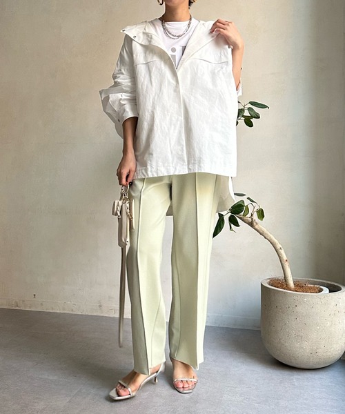 DouDou（ドゥドゥ）の「【WEB限定】アノラックポンチョブルゾン（ブルゾン・レディース・オフホワイト/ベージュ・FREE）」の14枚目の写真