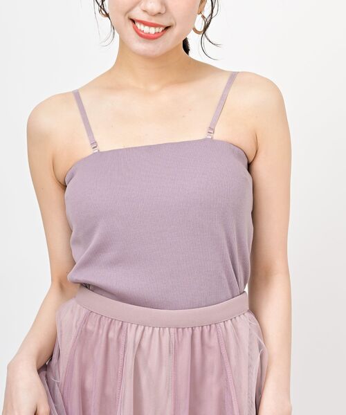 rps（アールピーエス）の「カップ付き２ＷＡＹキャミソール（キャミソール・レディース・ブラック系その他2/グリーン/ブルー/イエロー/オフホワイト/ラベンダー/シルバー/ピンク/ブラック/ゴールド/サックスブルー/ミント・フリー）」の8枚目の写真