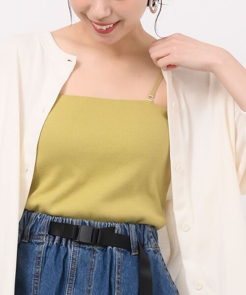 rps（アールピーエス）の「カップ付き２ＷＡＹキャミソール（キャミソール・レディース・ブラック系その他2/グリーン/ブルー/イエロー/オフホワイト/ラベンダー/シルバー/ピンク/ブラック/ゴールド/サックスブルー/ミント・フリー）」の9枚目の写真