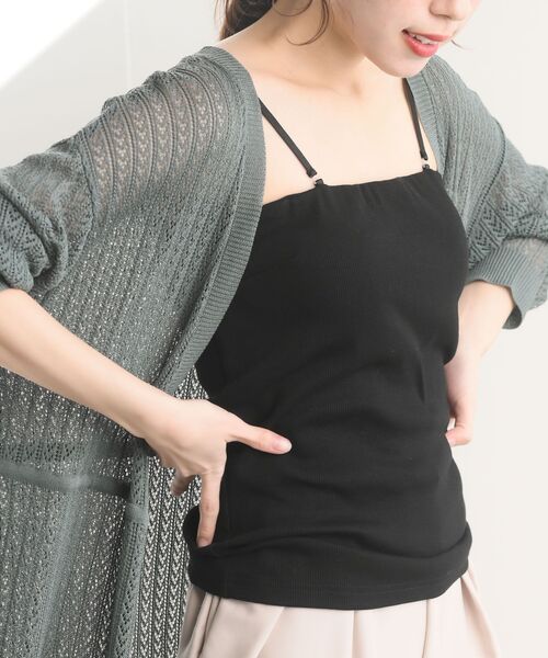 rps（アールピーエス）の「カップ付き２ＷＡＹキャミソール（キャミソール・レディース・ブラック系その他2/グリーン/ブルー/イエロー/オフホワイト/ラベンダー/シルバー/ピンク/ブラック/ゴールド/サックスブルー/ミント・フリー）」の3枚目の写真