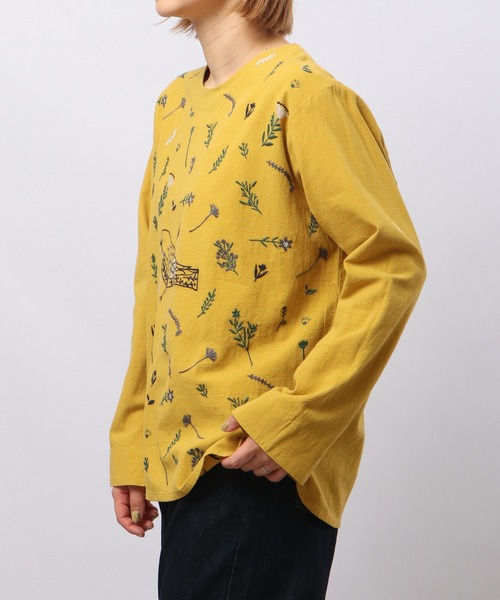 Emago(イマゴ)の「EMAGO 鳥と植物刺繍ブラウス(シャツ/ブラウス・レディース・アイボリー/ネイビー/イエロー・FREE)」の10枚目の写真