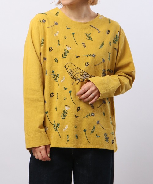 【新品タグ付き】エムアンドキョウコ 佐藤繊維 シャツ ブラウス 刺繍 AMBIDEX Store △○カットワーク 刺繍 スクエアブラウス(F シロ