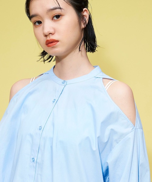FOREVER 21(フォーエバー トゥエンティーワン)の「【FEMININE】ショルダーカットアウトシャツ(シャツ/ブラウス・レディース・ライトインディゴブルー/ブラック/ブラック系その他・FREE)」の12枚目の写真