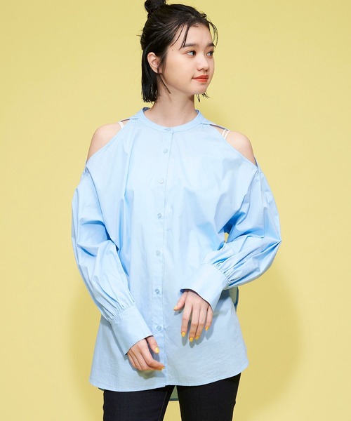 FOREVER 21(フォーエバー トゥエンティーワン)の「【FEMININE】ショルダーカットアウトシャツ(シャツ/ブラウス・レディース・ライトインディゴブルー/ブラック/ブラック系その他・FREE)」の16枚目の写真