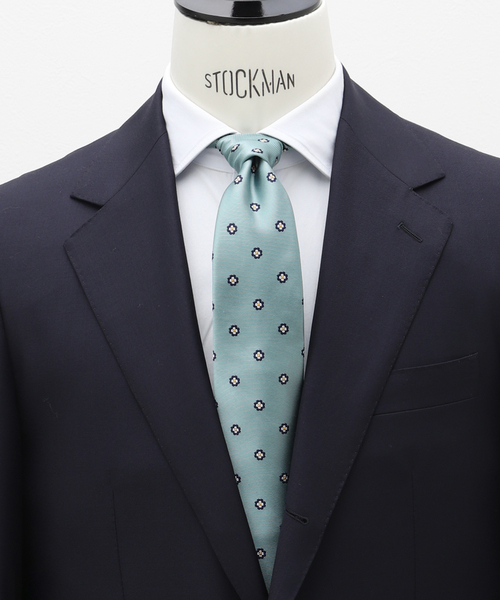 EDIFICE（エディフィス）の「AX フラワーコモン タイ（ネクタイ・メンズ・ブラウン/ネイビー/サックスブルー・FREE）」の3枚目の写真