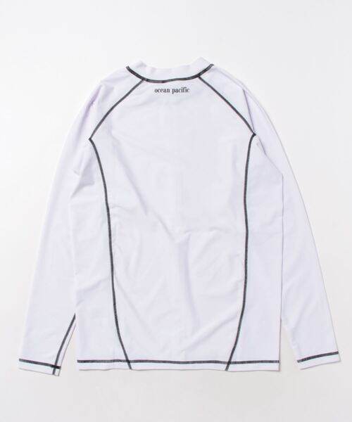 Ocean Pacific（オーシャンパシフィック）の「Ocean Pacific/オーシャンパシフィック スポーツウェア 水着 水陸両用 2WAY UVカット フルジップ フードなし 長袖 ラッシュガード（ラッシュガード・メンズ・ネイビー/ブラック/ホワイト・L/M/XL）」の4枚目の写真