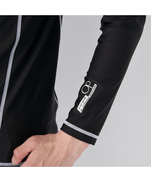 Ocean Pacific（オーシャンパシフィック）の「Ocean Pacific/オーシャンパシフィック スポーツウェア 水着 水陸両用 2WAY UVカット フルジップ フードなし 長袖 ラッシュガード（ラッシュガード・メンズ・ネイビー/ブラック/ホワイト・L/M/XL）」の9枚目の写真