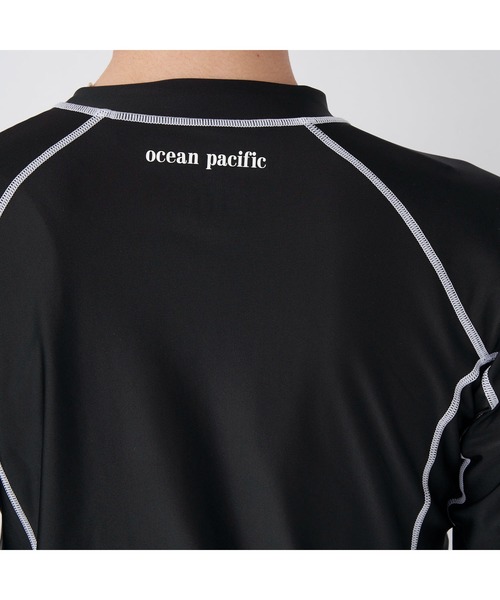 Ocean Pacific（オーシャンパシフィック）の「Ocean Pacific/オーシャンパシフィック スポーツウェア 水着 水陸両用 2WAY UVカット フルジップ フードなし 長袖 ラッシュガード（ラッシュガード・メンズ・ネイビー/ブラック/ホワイト・L/M/XL）」の10枚目の写真