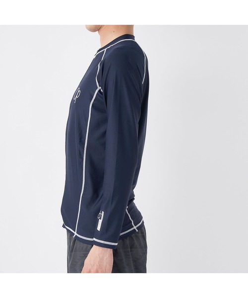 Ocean Pacific（オーシャンパシフィック）の「Ocean Pacific/オーシャンパシフィック スポーツウェア 水着 水陸両用 2WAY UVカット フルジップ フードなし 長袖 ラッシュガード（ラッシュガード・メンズ・ネイビー/ブラック/ホワイト・L/M/XL）」の19枚目の写真