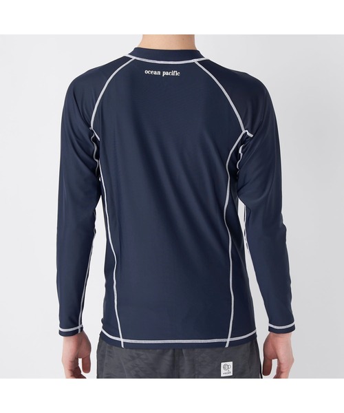 Ocean Pacific（オーシャンパシフィック）の「Ocean Pacific/オーシャンパシフィック スポーツウェア 水着 水陸両用 2WAY UVカット フルジップ フードなし 長袖 ラッシュガード（ラッシュガード・メンズ・ネイビー/ブラック/ホワイト・L/M/XL）」の20枚目の写真