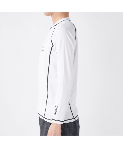 Ocean Pacific（オーシャンパシフィック）の「Ocean Pacific/オーシャンパシフィック スポーツウェア 水着 水陸両用 2WAY UVカット フルジップ フードなし 長袖 ラッシュガード（ラッシュガード・メンズ・ネイビー/ブラック/ホワイト・L/M/XL）」の14枚目の写真