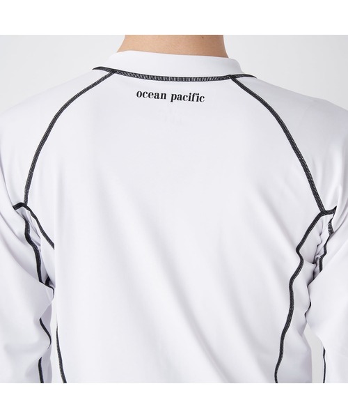 Ocean Pacific（オーシャンパシフィック）の「Ocean Pacific/オーシャンパシフィック スポーツウェア 水着 水陸両用 2WAY UVカット フルジップ フードなし 長袖 ラッシュガード（ラッシュガード・メンズ・ネイビー/ブラック/ホワイト・L/M/XL）」の18枚目の写真