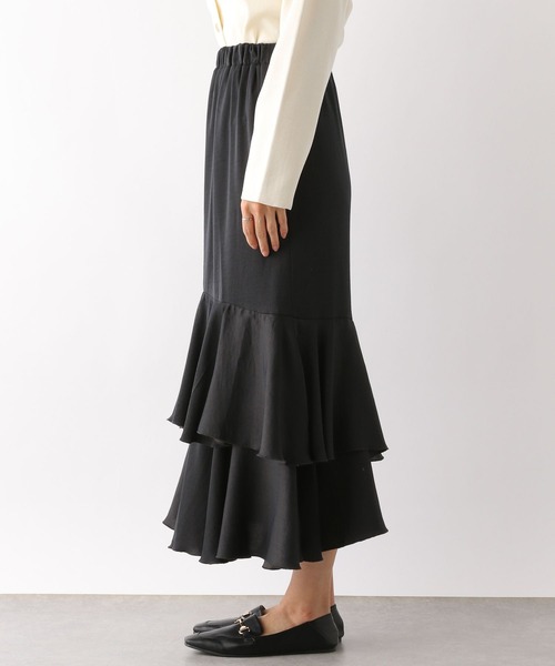 LEPSIM（レプシィム）の「ティアードフリルスカート　192150（スカート・レディース・ブラック/ベージュ/オフホワイト・FREE）」の13枚目の写真