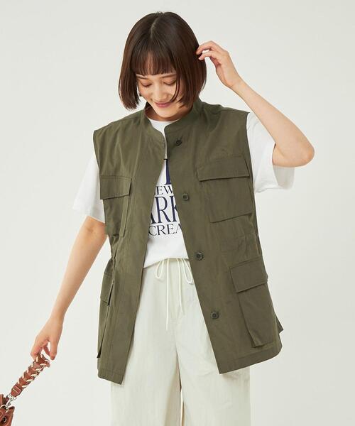 【美品】Spick &Spanサファリシャツ　グリーン　フリーサイズ 美品 Spick & Span ガーメントダイサファリシャツ - メルカリ