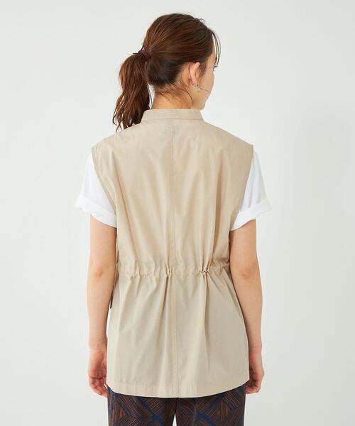 green label relaxing（グリーンレーベルリラクシング）の「スパンPE ライト サファリ シャツ（シャツ/ブラウス・レディース・オリーブ/ベージュ・FREE）」の5枚目の写真