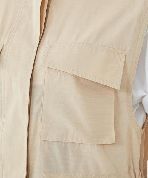 green label relaxing（グリーンレーベルリラクシング）の「スパンPE ライト サファリ シャツ（シャツ/ブラウス・レディース・オリーブ/ベージュ・FREE）」の9枚目の写真