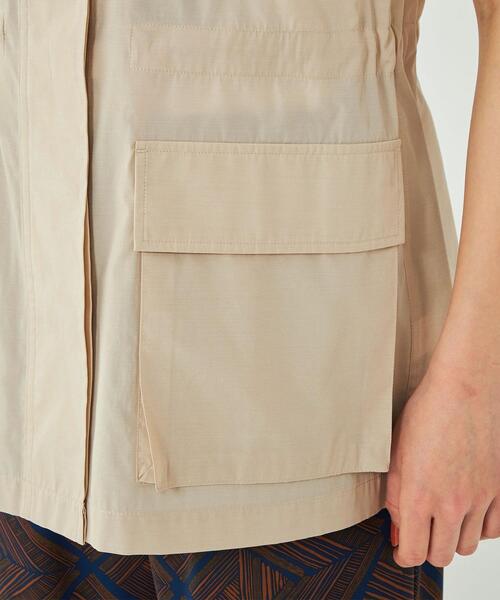 green label relaxing（グリーンレーベルリラクシング）の「スパンPE ライト サファリ シャツ（シャツ/ブラウス・レディース・オリーブ/ベージュ・FREE）」の10枚目の写真