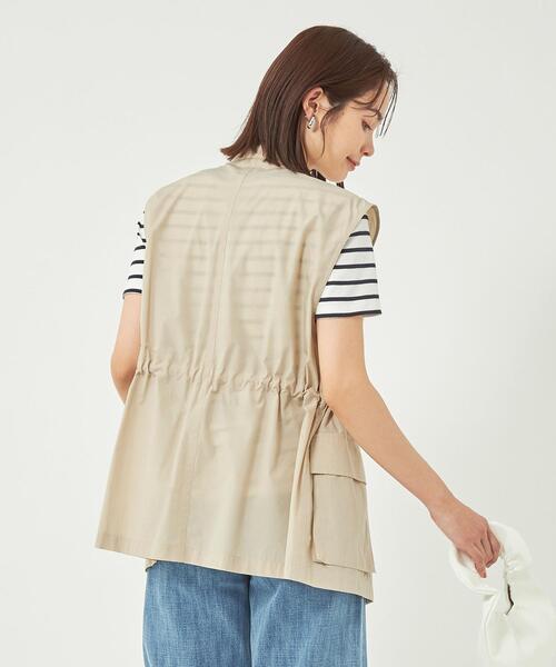 green label relaxing（グリーンレーベルリラクシング）の「スパンPE ライト サファリ シャツ（シャツ/ブラウス・レディース・オリーブ/ベージュ・FREE）」の16枚目の写真