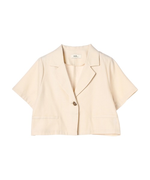 earth music&ecology（アースミュージックアンドエコロジー）の「リサイクルポリエステルブレンドショートシャツ（シャツ/ブラウス・レディース・サックスブルー/ブラック/ライトベージュ・FREE）」の17枚目の写真