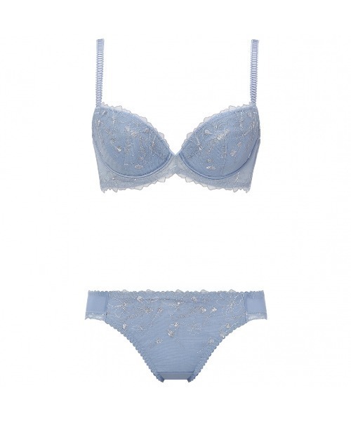 Triumph(トリンプ)の「チャーミングラマー ブラ&ショーツセット ラインアートステッチ【A,B,C,Dカップ】AMST1410 WHU1 + Hikini JX(ブラ&ショーツ・レディース・ブルー・B70/D65/B65/C75/C65/A75/C80/D70/B75/D80/A70/C70/D75)」の9枚目の写真