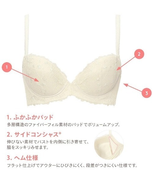 Triumph(トリンプ)の「チャーミングラマー ブラ&ショーツセット ラインアートステッチ【A,B,C,Dカップ】AMST1410 WHU1 + Hikini JX(ブラ&ショーツ・レディース・ブルー・B70/D65/B65/C75/C65/A75/C80/D70/B75/D80/A70/C70/D75)」の4枚目の写真