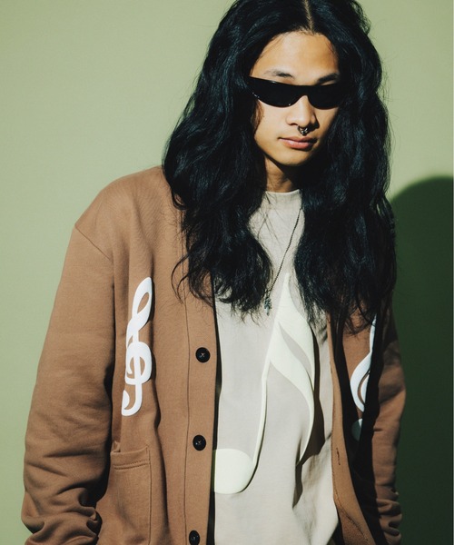 FTW(エフティダブリュー)の「MUSICAL SIGN CARDIGAN(カーディガン/ボレロ・メンズ・ライトブラウン/ブラック/ライトブルー・LARGE/MEDIUM)」の11枚目の写真