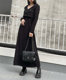 LVEU.（ラブユ.）の「Hook design cropped sheer cardigan