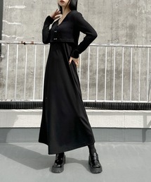 LVEU.（ラブユ.）の「Hook design cropped sheer cardigan