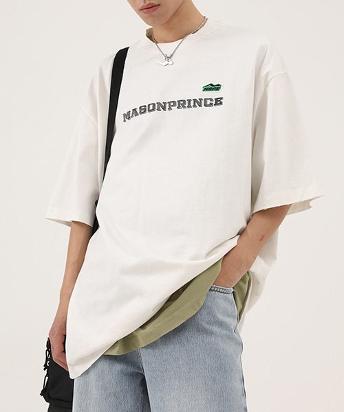 MASONPRINCE ナンバープリントメッシュ切替 スリム 半袖 Tシャツ MASONPRINCE（メイソンプリンス）の「【masonprince】半袖T