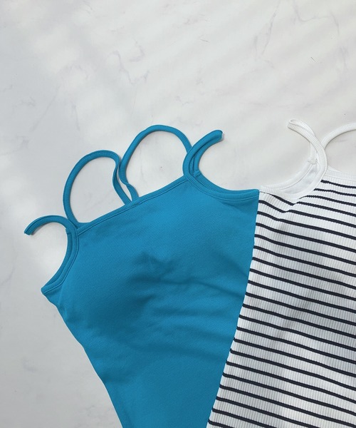 AS KNOW AS plus(アズノゥアズプラス)の「〇カップ付きフロントクロスキャミソール(キャミソール・レディース・ピンク/グリーン/オフホワイト/ブルー/ブラック/ネイビー系/ライトブルー/オレンジ・FREE)」の15枚目の写真