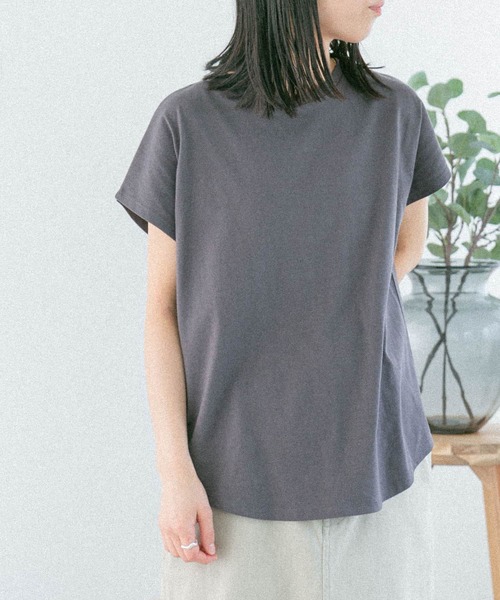 FORK&SPOON（フォークアンドスプーン）の「『イージーケア』『吸水速乾』『接触冷感』FORK&SPOON　ファンクションプレーティングTシャツ（Tシャツ/カットソー・レディース・イエロー/ホワイト/チャコールグレー・1）」の8枚目の写真