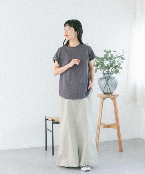 FORK&SPOON（フォークアンドスプーン）の「『イージーケア』『吸水速乾』『接触冷感』FORK&SPOON　ファンクションプレーティングTシャツ（Tシャツ/カットソー・レディース・イエロー/ホワイト/チャコールグレー・1）」の12枚目の写真