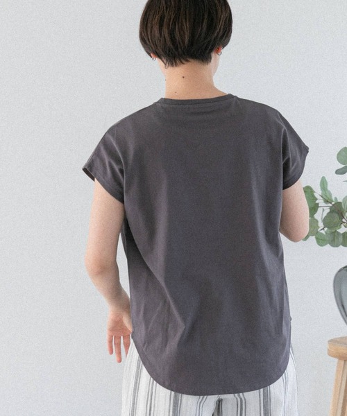 FORK&SPOON（フォークアンドスプーン）の「『イージーケア』『吸水速乾』『接触冷感』FORK&SPOON　ファンクションプレーティングTシャツ（Tシャツ/カットソー・レディース・イエロー/ホワイト/チャコールグレー・1）」の15枚目の写真