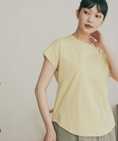 FORK&SPOON（フォークアンドスプーン）の「『イージーケア』『吸水速乾』『接触冷感』FORK&SPOON　ファンクションプレーティングTシャツ（Tシャツ/カットソー・レディース・イエロー/ホワイト/チャコールグレー・1）」の17枚目の写真