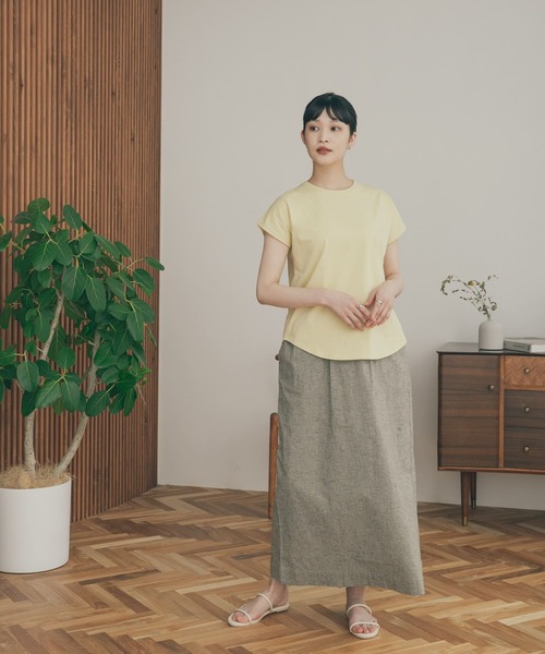 FORK&SPOON（フォークアンドスプーン）の「『イージーケア』『吸水速乾』『接触冷感』FORK&SPOON　ファンクションプレーティングTシャツ（Tシャツ/カットソー・レディース・イエロー/ホワイト/チャコールグレー・1）」の20枚目の写真