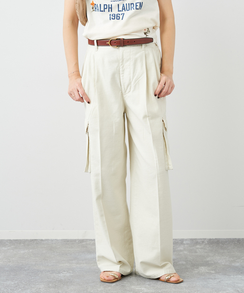 plage(プラージュ)の「Cargo パンツ(カーゴパンツ・レディース・カーキ/アイボリー・34/36/38)」の7枚目の写真