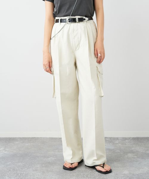 plage(プラージュ)の「Cargo パンツ(カーゴパンツ・レディース・カーキ/アイボリー・34/36/38)」の14枚目の写真