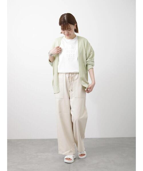 Lugnoncure（ルノンキュール）の「【UV加工】ミドル丈ショールカーディガン（カーディガン/ボレロ・レディース・グレー/ネイビー/ミント・ﾌﾘ-）」の21枚目の写真