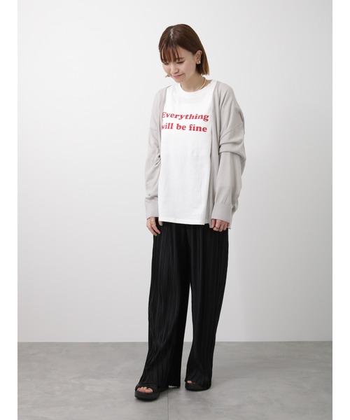 Lugnoncure（ルノンキュール）の「【UV加工】ミドル丈ショールカーディガン（カーディガン/ボレロ・レディース・グレー/ネイビー/ミント・ﾌﾘ-）」の9枚目の写真