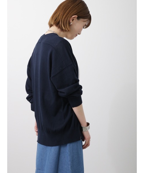 Lugnoncure（ルノンキュール）の「【UV加工】ミドル丈ショールカーディガン（カーディガン/ボレロ・レディース・グレー/ネイビー/ミント・ﾌﾘ-）」の16枚目の写真