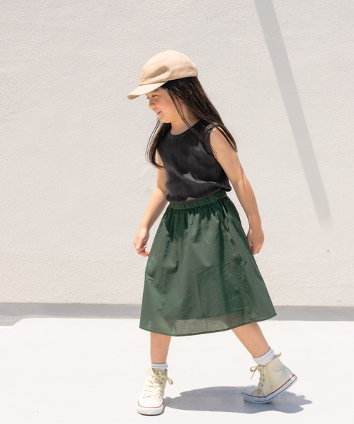 URBAN RESEARCH DOORS（アーバンリサーチドアーズ）の「『親子リンク』コットンローンギャザースカート(KIDS)（その他パンツ・キッズ・ピンク/グリーン・105/120/135）」の7枚目の写真